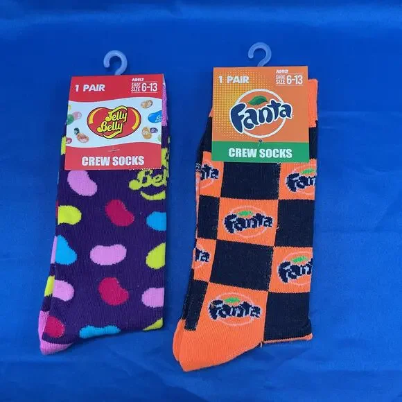 Fun Treat Themed Socks 8 Pair Adult 6-13 NWT - Picture 2 of 5